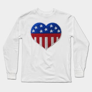 American Heart Embroidery Long Sleeve T-Shirt